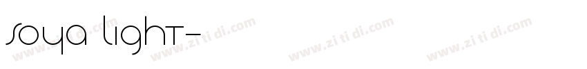Soya Light字体转换